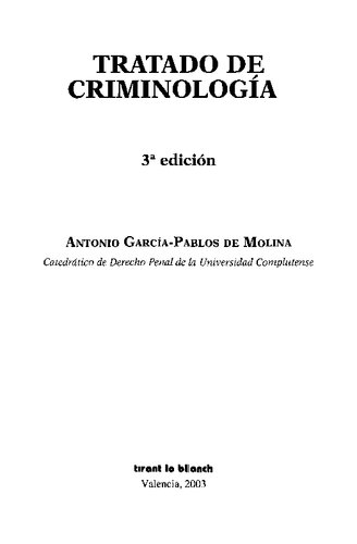 Tratado de Criminología