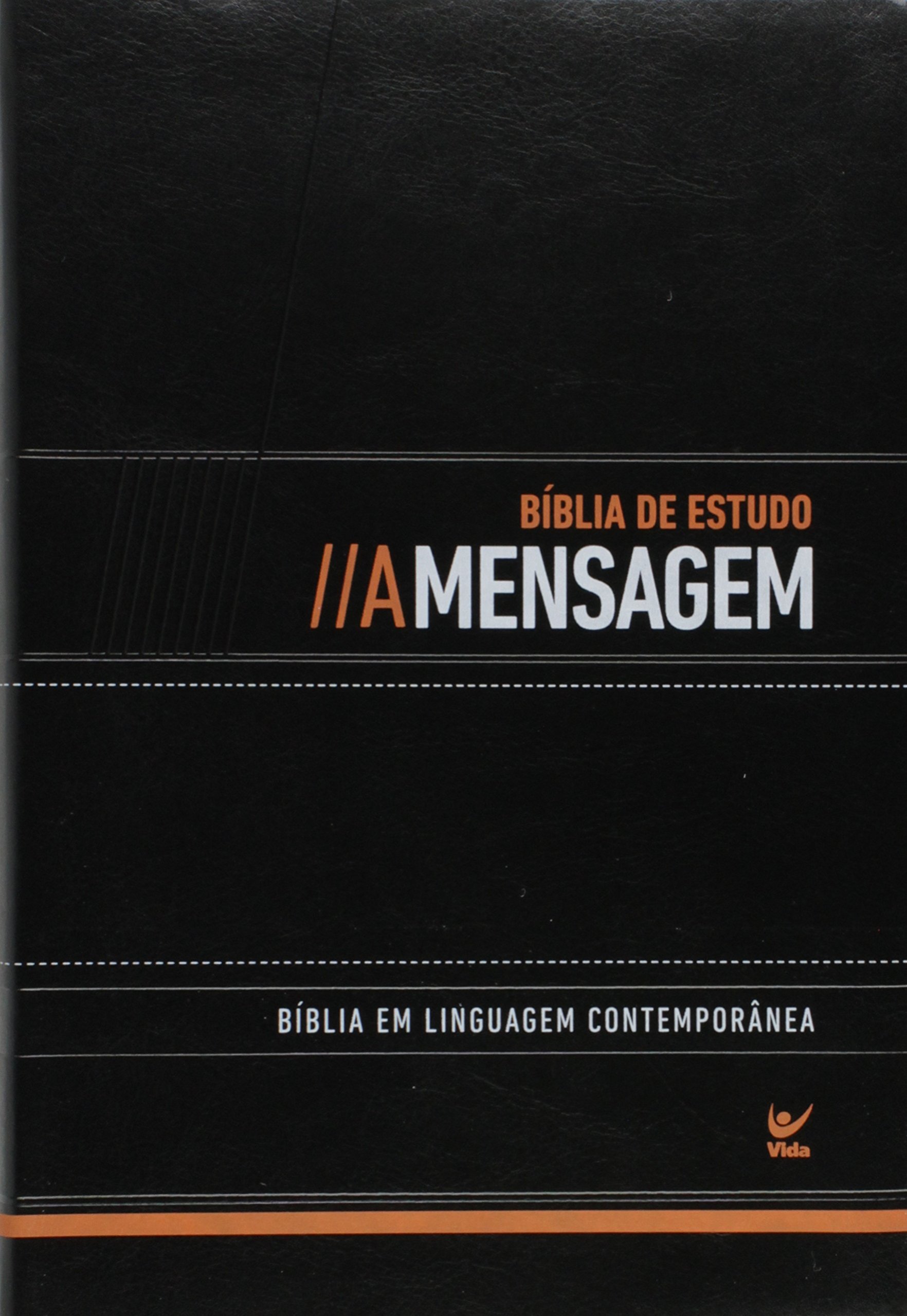 BIBLIA DE ESTUDO A MENSAGEM CP LUXO PRETO