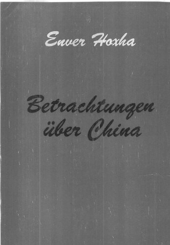 Betrachtungen über China