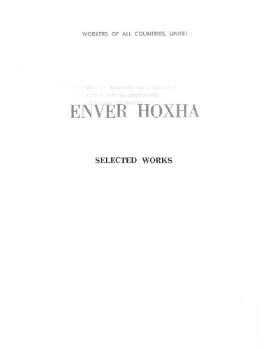 Enver Hoxha. Selected works