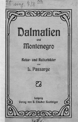 Dalmatien und Montenegro : Reise- und Kulturbilder