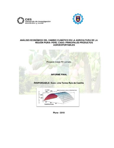 Análisis económico del cambio climático en la agricultura de la región Piura - Perú. Caso: Principales productos agroexportables