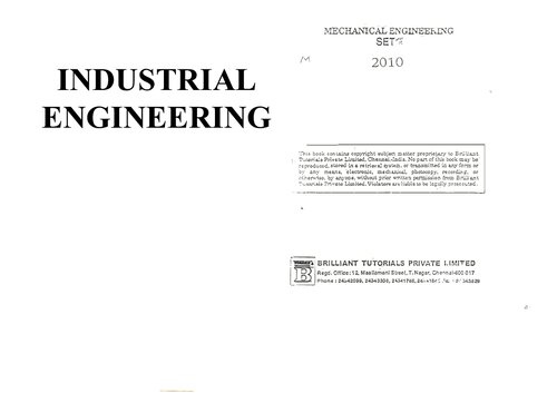 ESE(Mechanical Engineering): Industrial Engineering