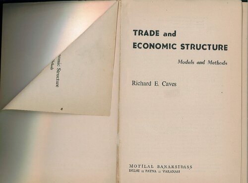 Trade and economic structure : models and methods