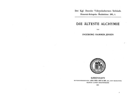 Die älteste Alchymie