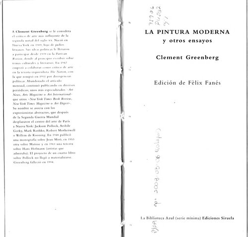 La pintura moderna y otros ensayos