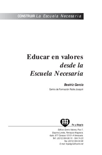 Educar en valores desde la Escuela Necesaria