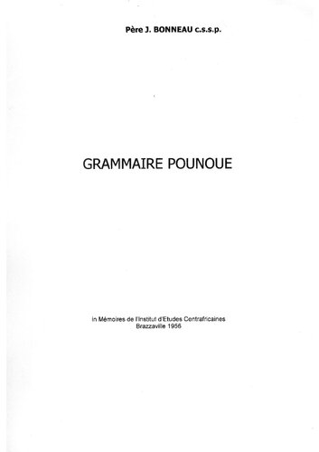 Grammaire Pounoue