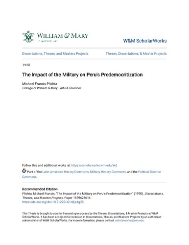 The Impact of the Military on Peru's Predemocritization