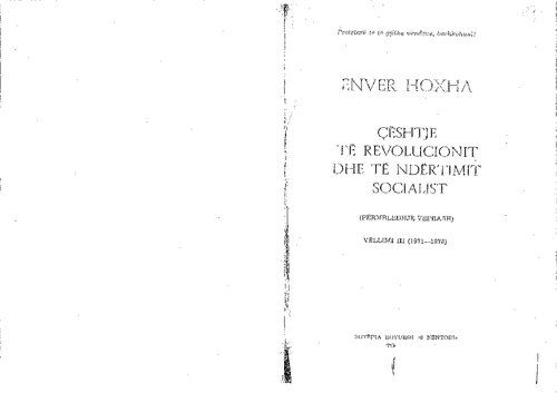 Çështje të revolucionit dhe të ndërtimit socialist