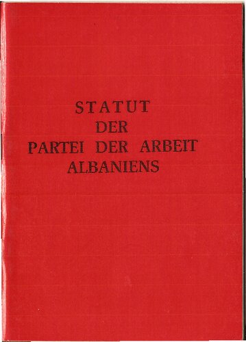 Statut der Partei der Arbeit Albaniens