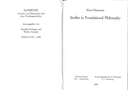 Studies in foundational philosophy (pages 267-434 only)