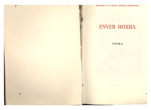 Enver Hoxha. Vepra