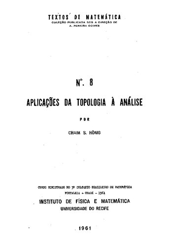 Aplicações da Topologia à Análise