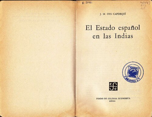 El Estado español en las Indias