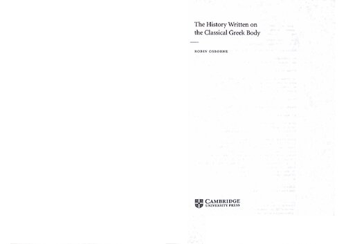 The History Written on the Classical Greek Body