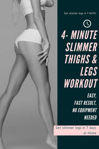 Slimmer LEGS IN 7 DAYS! 4 min No Jumping Quiet Home Workout Plan for Toned and Slim Thighs and Legs (No Equipment needed)