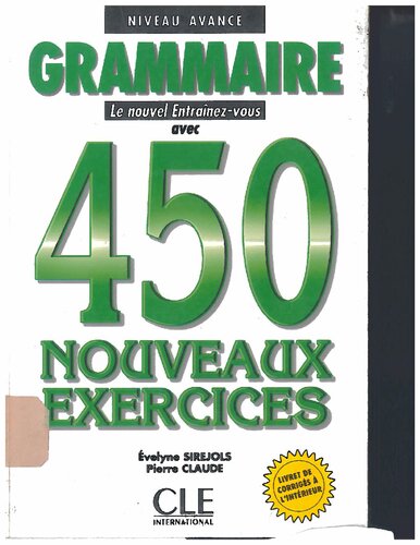 Grammaire 450 nouveaux exercises_niveau avance