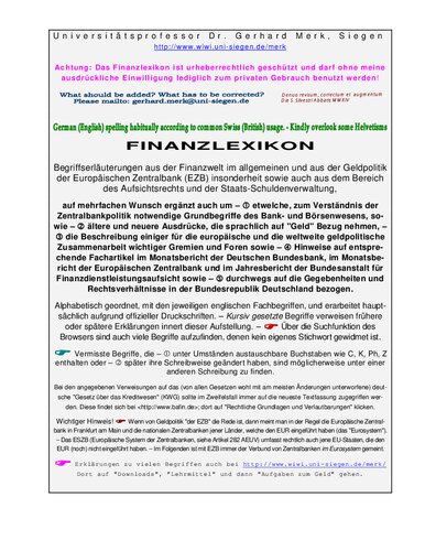 Finanzlexikon.