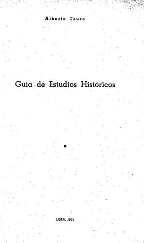 Guía de estudios históricos