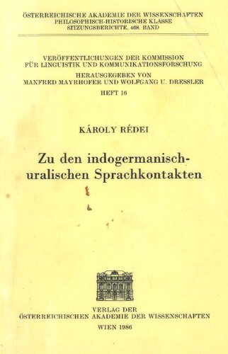 Zu den indogermanisch-uralischen Sprachkontakten