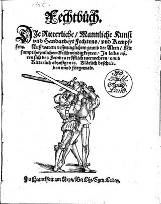 Medieval German manual of swordmanship (very rare): hans leckuechner-lebkommer