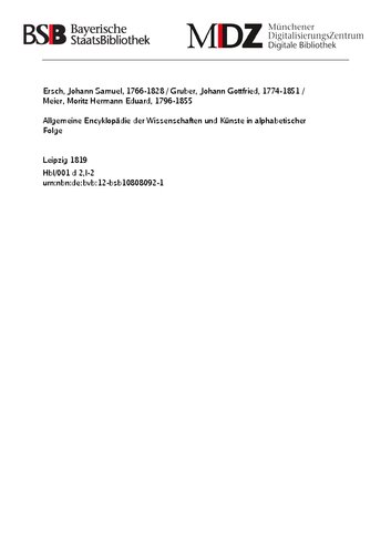 Allgemeine Encyclopädie der Wissenschaften und Künste in alphabetischer Folge / Äga bis Aldus