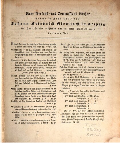 Allgemeine Encyclopädie der Wissenschaften und Künste in alphabetischer Folge / Bleiberg bis Bonzen