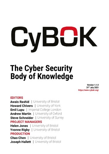 The Cyber Security Body of Knowledge 1.1.0