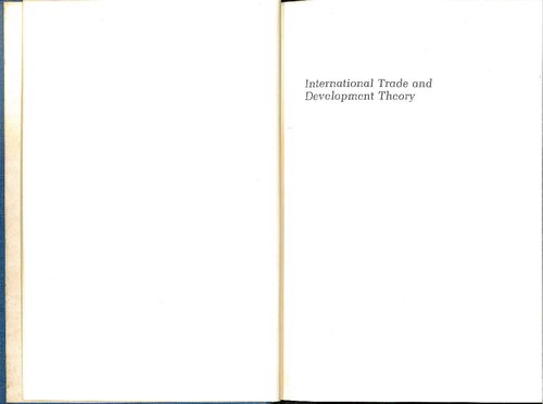 International trade and development theory
