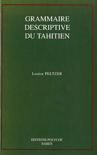 Grammaire descriptive du tahitien