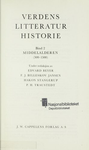 Verdens litteraturhistorie 2 : Middelalderen  (500-1500)