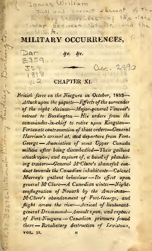 A Full and Correct Account of the Chief Military Occurrences of the Late War Between Great Britain and the United States of America