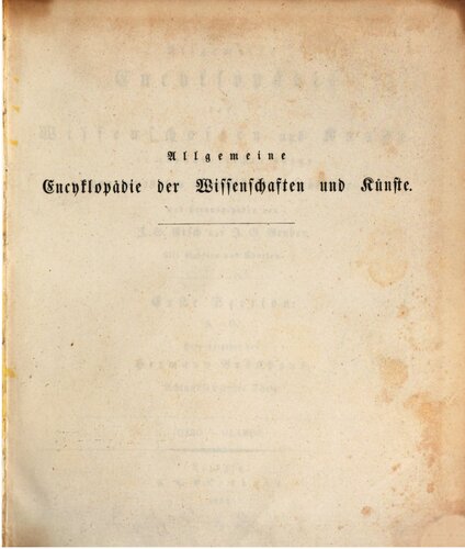Allgemeine Encyclopädie der Wissenschaften und Künste in alphabetischer Folge / Giro bis Glarus