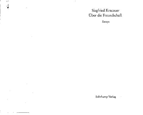 Über die Freundschaft