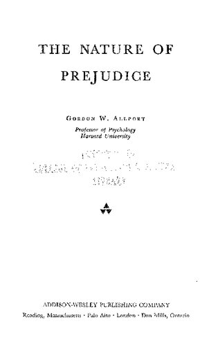 The Nature of Prejudice
