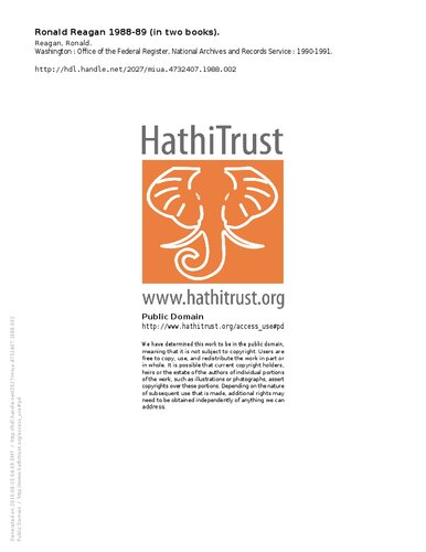 Ronald Reagan 1988-89 (in two books).