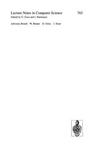 Computer Aided Systems Theory — EUROCAST '93: A Selection of Papers from the Third International Workshop on Computer Aided Systems Theory Las Palmas, Spain, February 22–26, 1993 Proceedings