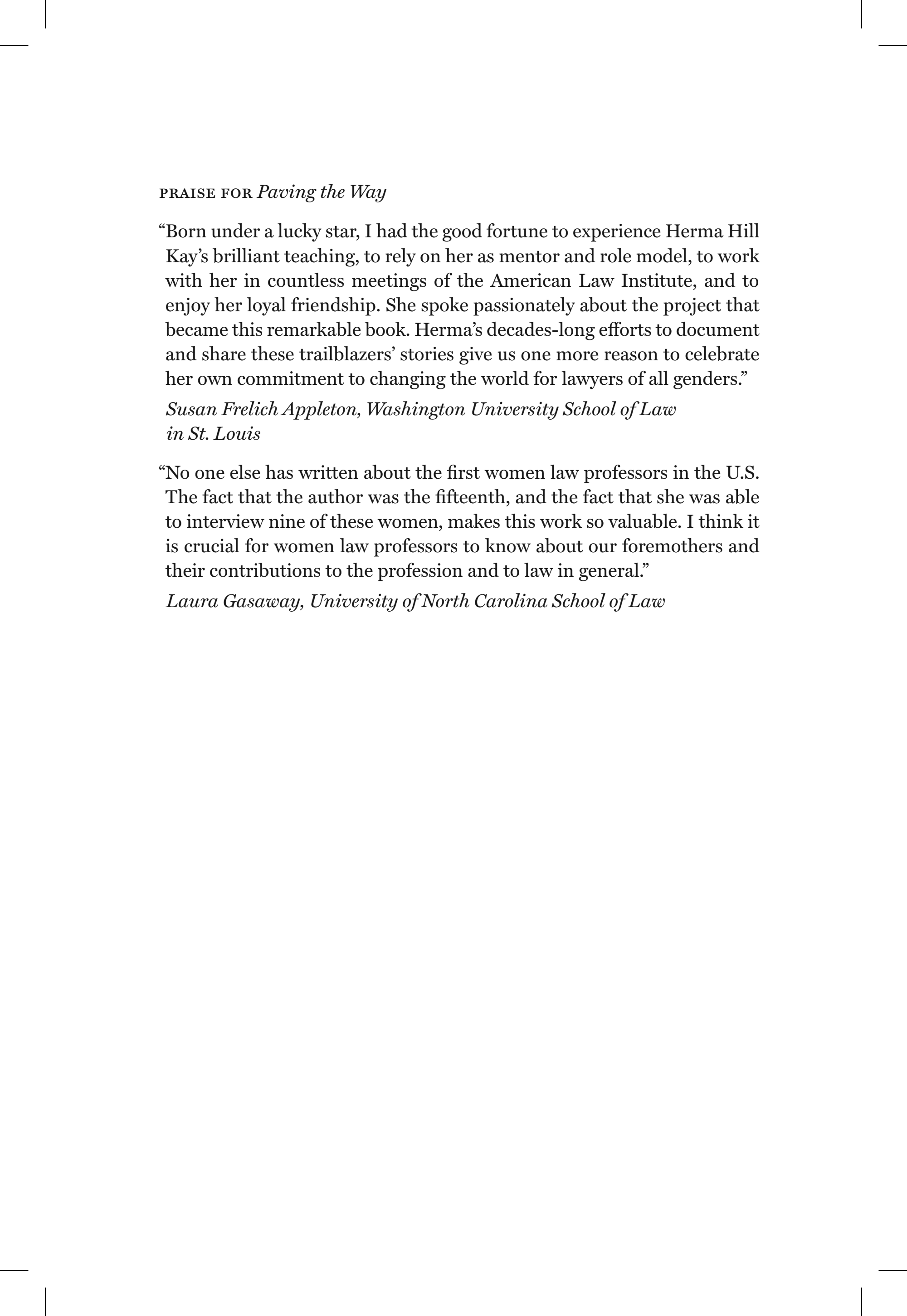 Paving the Way: The First American Women Law Professors