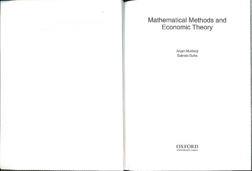 Mathematical methods and economic theory