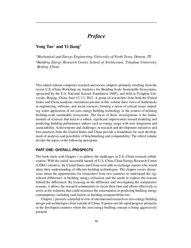 Analytics for Building-Scale Sustainable Ecosystems: US-China Research Perspectives