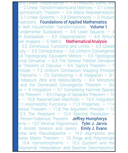 Foundations of Applied Mathematics, Volume 1: Mathematical Analysis