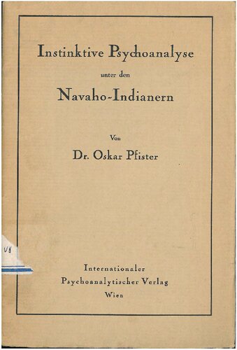Instinktive Psychoanalyse unter den Navaho-Indianern