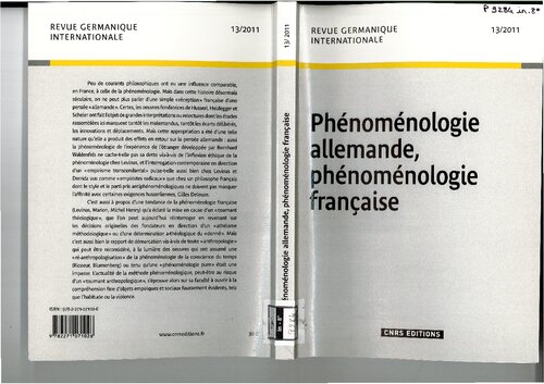 Phénoménologie allemande, phénoménologie française