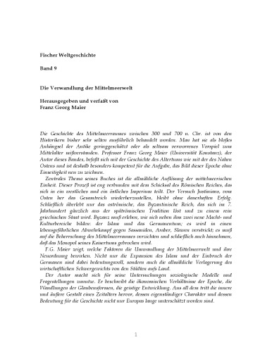 Die Verwandlung der Mittelmeerwelt