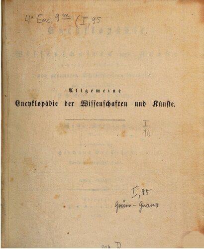 Allgemeine Encyclopädie der Wissenschaften und Künste in alphabetischer Folge / Grün bis Guano