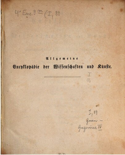 Allgemeine Encyclopädie der Wissenschaften und Künste in alphabetischer Folge / Green bis Gregorius (IV. Heilige, Kirchenväter und Gelehrte)