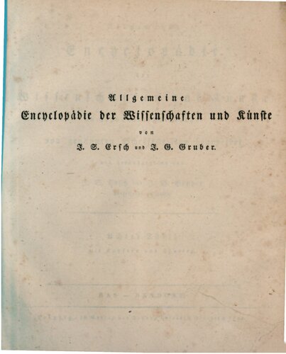 Allgemeine Encyclopädie der Wissenschaften und Künste in alphabetischer Folge / Bas bis Bendorf