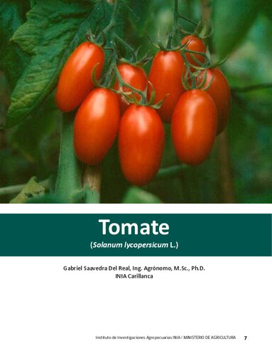 The Tomato Crop: A scientific basis for improvement