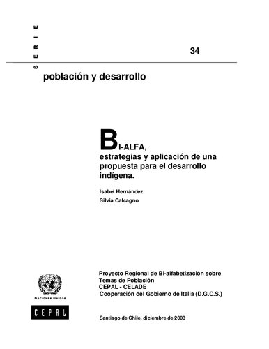 BI-ALFA, estratégias y aplicación de una propuesta para el desarrollo indígena